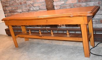 Solid Wood Bench With Boot Shoe Drying Pegs