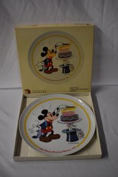 Schmid Walt Disney Happy Birthday Mickey Collector Plate 1928-1978 1 Of 2 Lot 863