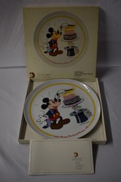 Schmid Walt Disney Happy Birthday Mickey Collector Plate 1928-1978 2 Of 2 Lot 864