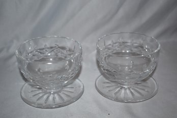 Waterford Irish Crystal Pair Of Footed Dessert Bowls Lot #354