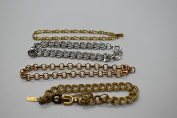 Gold And Silver Colored Chain Bracelets One Monet #648
