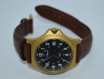 LL Bean Swiss Leather Watch #745