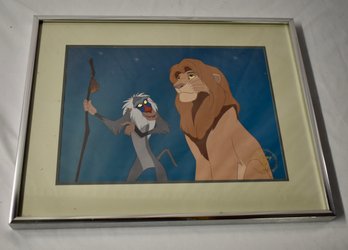 The Lion King Disney Exclusive Commemorative Lithograph 1995 In Silver Frame