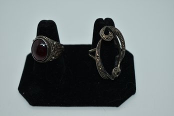 Vintage Sterling Rings Marcasite #718
