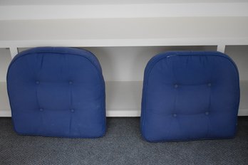 Pair Of Blue Seat Cushions