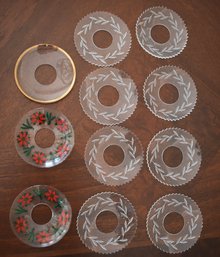 Vintage Glass Bobeches To Catch Candle Wax (11)