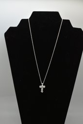 Beautiful Unique Cross With Clear Stones Necklace #655