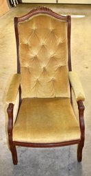 Antique Victorian Yellow Arm Chair