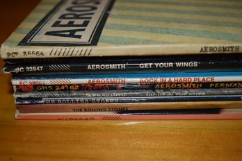 Aerosmith, Rolling Stone, And Mick Jagger Vinyl Records
