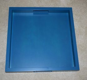 Crate & Barrel Blue Square Tray