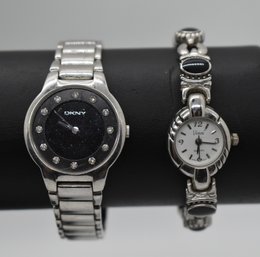 DKNY & Vivani Silver And Black Watches #755