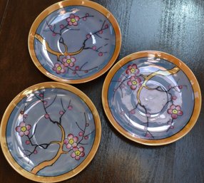 Vintage Lustre Ware Japan TT Takito Plates (3)