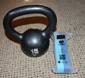 15 Lb Kettle Bell And New Tumaz Yoga Strap