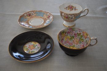 Salisbury And Windsor Fine Bone China Tea Cups And Saucers Made In England