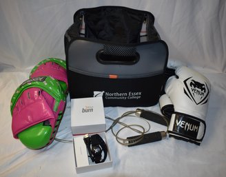 OT Burn Venue Boxing Gloves Ringside Hand Pads And Jump Rope With Bag