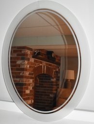 Frosted Rim Glass Mirror