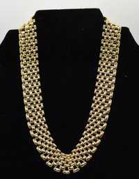 Gold Colored Chain Necklace With Box #761