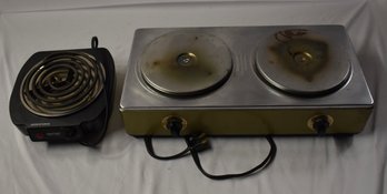 Electric Double Burner Countertop Portable Hot Plate And Century Appliance Single Electric Hot Plate