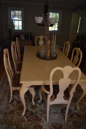 Stanley Dining Room Table And 8 Chairs With Table Extension And Upholstery For Chairs