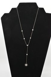 Sterling Snowflake Drop Necklace #728