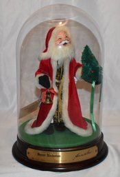 Saint Nicholas Annalee 10' Doll On Commemorative Wooden Stand With Glass Dome