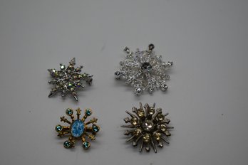 Vintage Snowflake Pins One With The Holy Mother #400