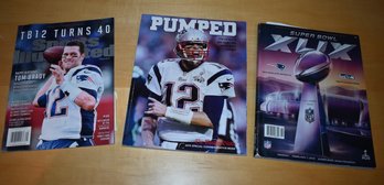 Pumped Boston Globe 2015 Commemorative Book Sports Illustrated Tom Brady Turns 40 And Super Bowl XLIX Program