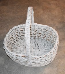 Large White Wicker Basket