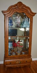 French Style Glass Front 2 Side Doors Armoire Curio Cabinet-contents Sold Separately