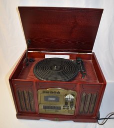 Thomas Pacconi Phonograph Record Player AM/FM Radio CD Player Cassette