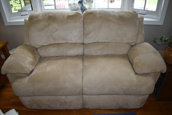 Cream Reclining Love Seat Sofa