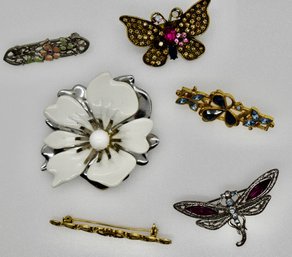 Sarah Coventry And Other Misc Butterfly Dragonfly Flower Brooch Pins #791