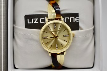 Liz Claiborne Women's Crystal Accent Multicolor Bangle Watch New In Box