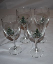 Nikko Christmas Tree Wine Goblet Set Of 4 Lot 1 Of 2