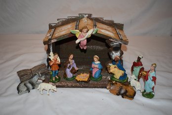 Vintage Made In Italy Nativity Manger Set