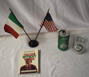 Italian Lot With Irish Pride Can And Celtics Glass