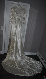 Antique Wedding Gown And Veil