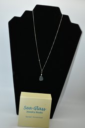 Sterling Silver Sea Glass Necklace From Maine #707