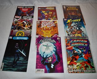Marvel Captain America, X-force, Silver Surfer, History Of Marvel-verse, Future Foundation, Tomb Raider