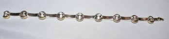 Vintage Gold And Silver Toned Monet Chain Bracelet #487
