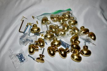 Solid Brass Drawer Cabinet Knobs Pulls With Misc Hardware