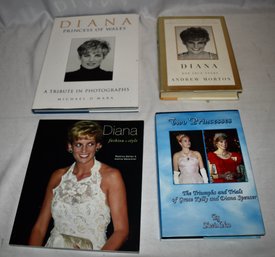 Princess Diana Books (4) A Tribute In Photographs, Fashion & Style, Two Princesses, And Her True Story
