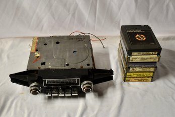 Cadillac 8 Track Player With 8 Track Cartridges 1971