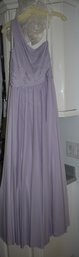 David's Bridal Off Shoulder Lilac Purple Dress Size 4