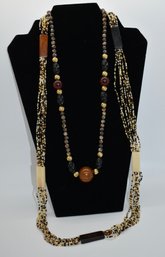 Pair Of Beaded Necklaces Lot 257