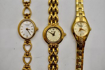Bulova And Caravelle By Bulova (2) Gold Tone Ladies' Watches #976