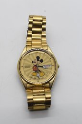 80s Gold Disney Mickey Mouse Starburst Dial By Seiko #518