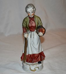 Homco Vintage Porcelain Deville Old Woman