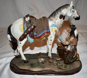 Native American With Horse