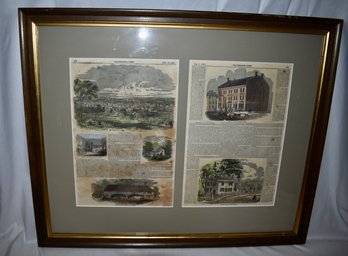 General Franklin Pierce Of Concord, NH Matted And Framed Newspaper Article From Feb 1853